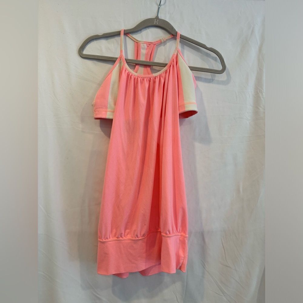 Lululemon No Limits Bleached Coral Stripe Tanktop